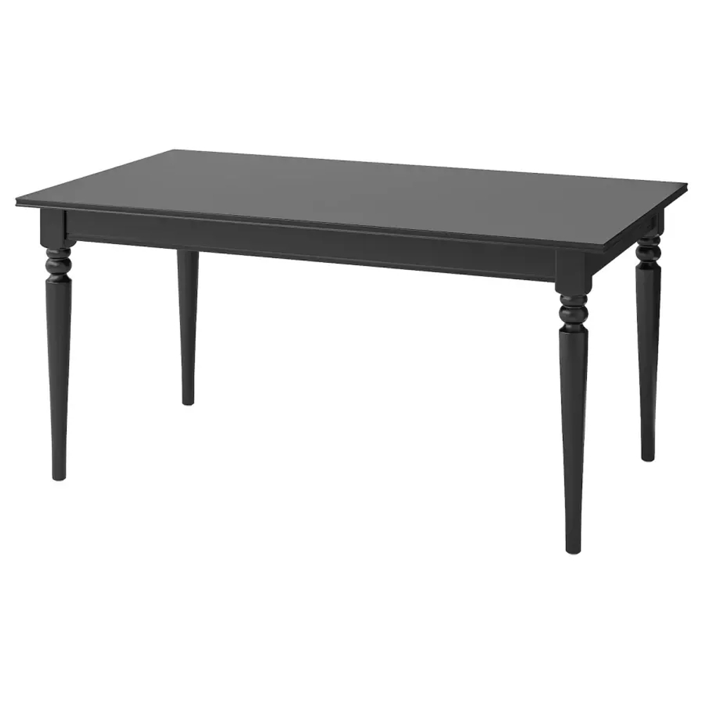 Раздвижной обеденный стол - IKEA INGATORP, 155/215х87х74 см, ИНГАТОРП ИКЕА, черный