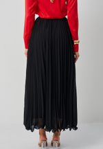 Юбка плиссе макси 100 черная