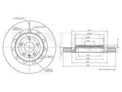 Диск тормозной передний UNIO BRD-20331