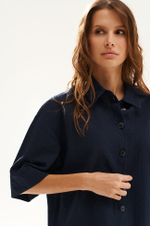 23515 Блузка женская (темно-синий)