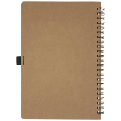 Блокнот Cobble на пружине, формат A5, изготовленный из переработанного картона, с листами из каменной бумаги