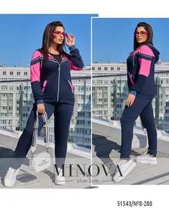 Костюм 8-280-синий-малиновый Minova