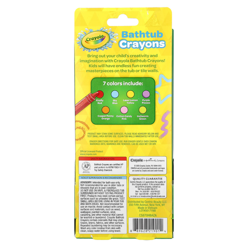 Crayola, мелки для ванны, для детей от 3 лет, набор из 8 предметов