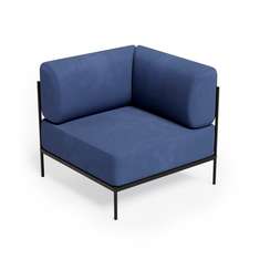 Рио Модуль угловой РСЕ-02 Velutto 48/Металл Черный 810*810*770