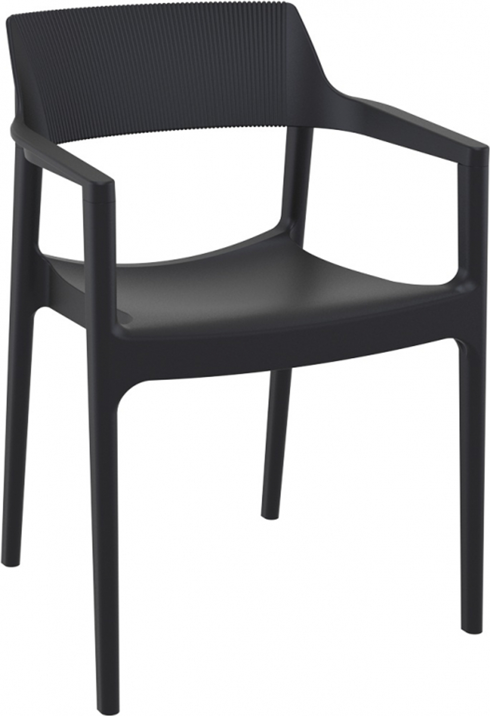 Кресло пластиковое Siesta Contract Tulum, черный