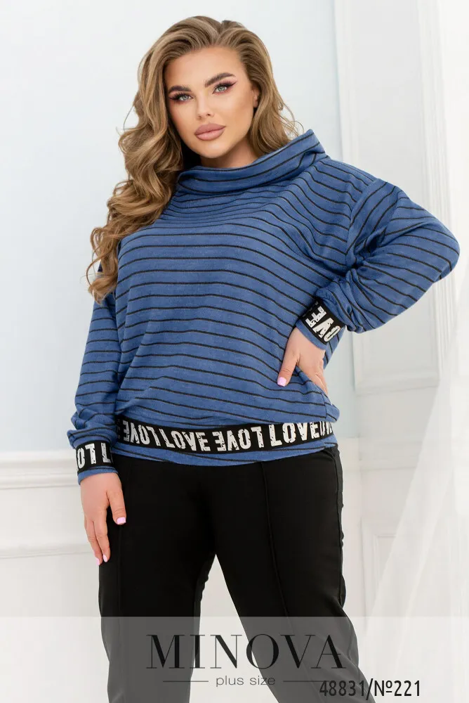 Свитер 221-джинс Minova