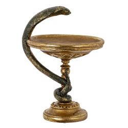 GAEM Фигурка декоративная "Змея с блюдом", D 20 см, L20 W21 H30 см