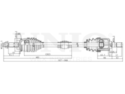 Привод в сборе передний правый UNIO CVJ-10020