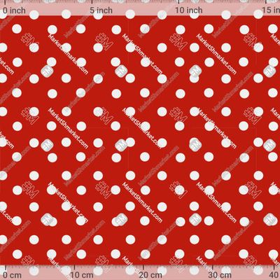 Белый горох на красном фоне by KabolovaPatternDesign 500 DPI