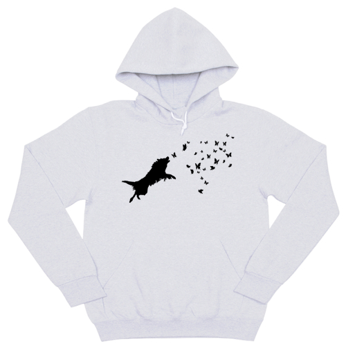 Толстовка "Бордер Колли и бабочки"