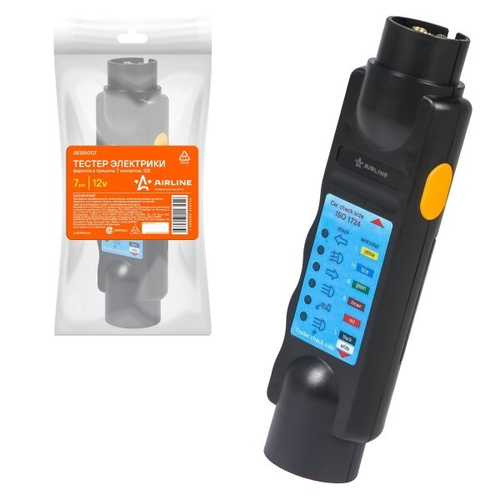 Тестер электрики фаркопа и прицепа 7 контактов 12В (AIRLINE)