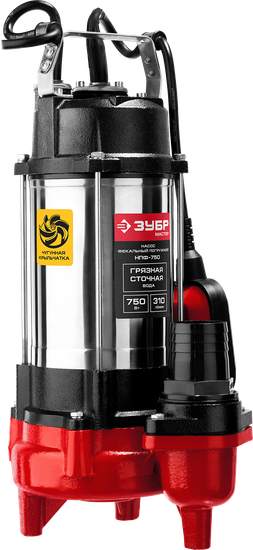 Насос фекальный "ЗУБР" НПФ-750