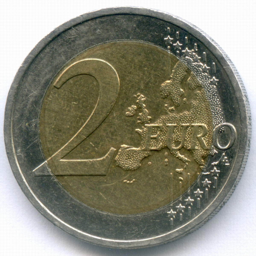 2 евро 2007 год (D). Германия. 50 лет подписания Римского договора. Биметалл XF