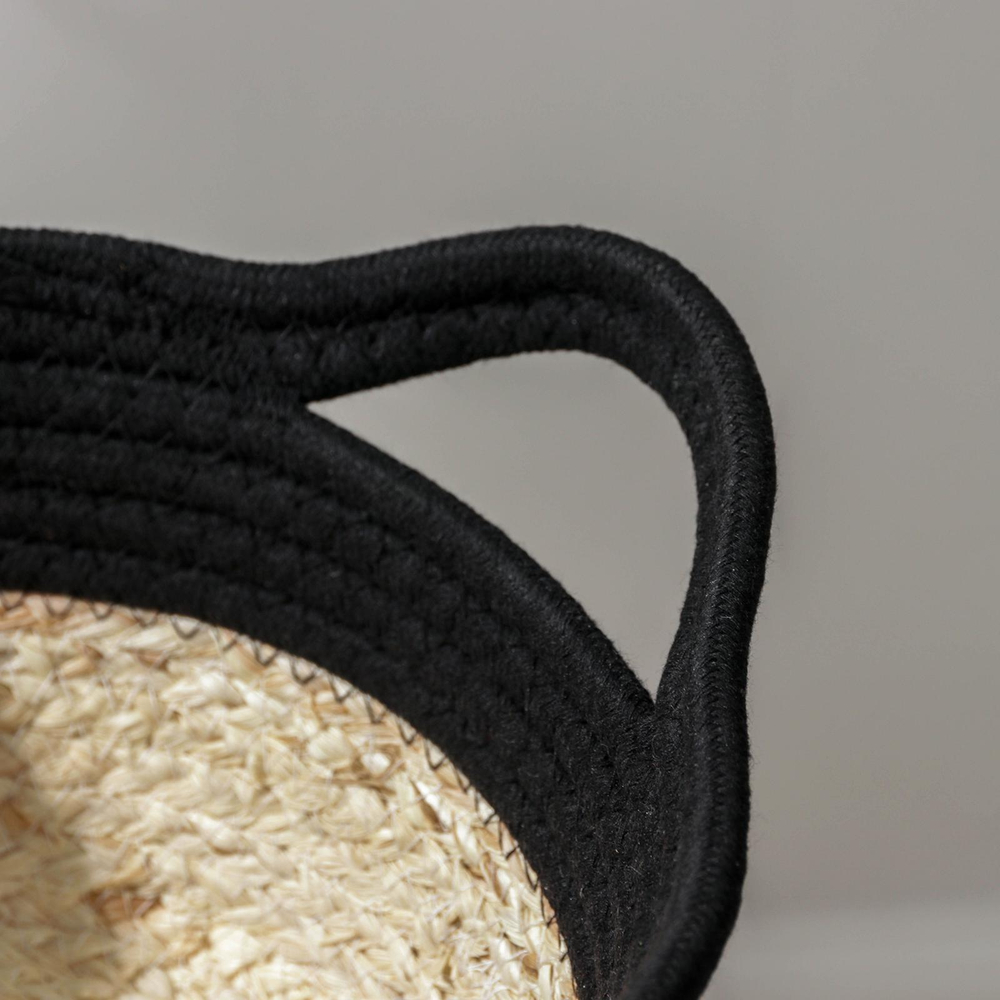 Корзина для хранения плетеная 33,5х17х13 см камыш (черный)