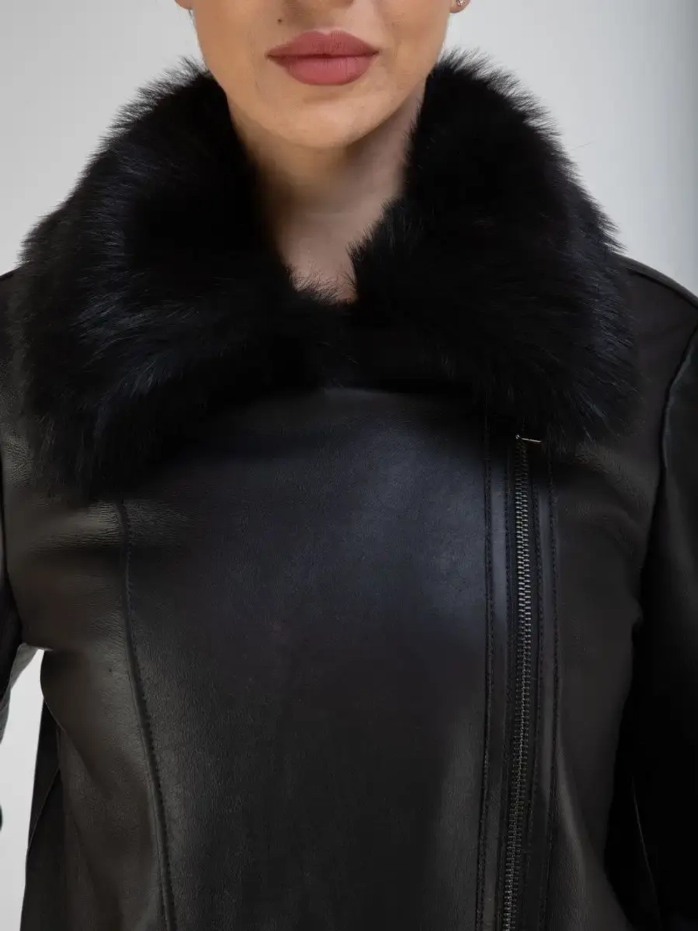 Дубленка зима натуральная длинная Турция