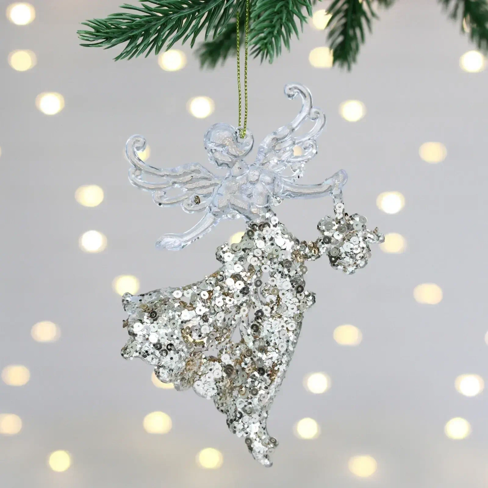 Подвеска «Изящная принцесса» 14,5*10 см, Белый/Золотой блеск