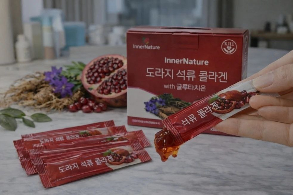 Коллаген с экстрактом граната, корня колокольчика и глутатионом - для красоты кожи, сияния и поддержки организма, 5000 мг/1 стике, 60 стиков