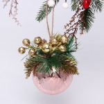 Новогодний шар «Лесная сказка» 8 см, Розовое золото