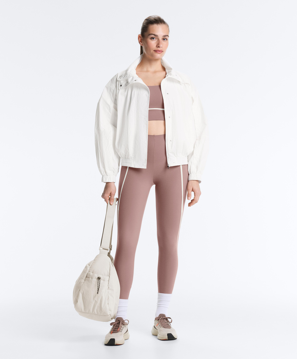 Oysho Топ Compressive, темно-сиреневый