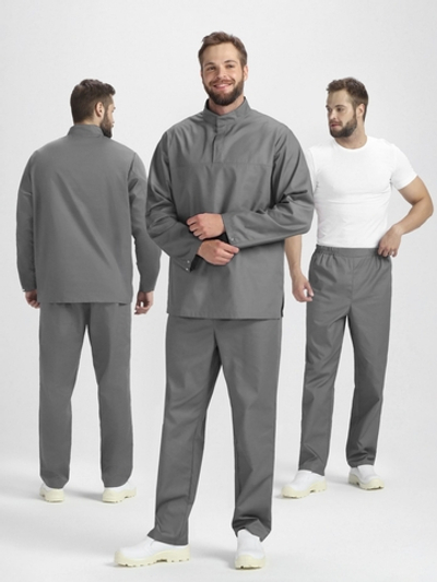 Костюм мужской ХАССП-Стандарт NEW (тк.Смесовая,160), серый