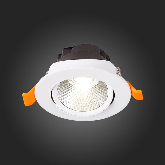 ST211.548.06.24 Св-к встр. Белый LED 1*6W 4000K 480Lm Ra80 24° IP20 D86xH50 220-240V Встраиваемые светильники