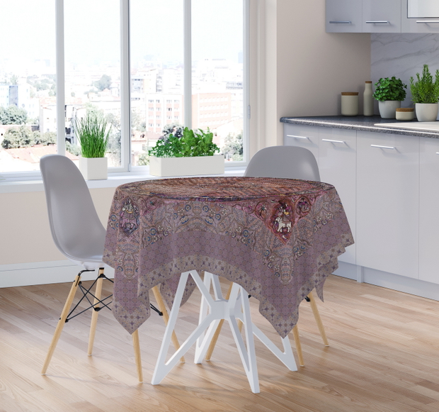 Скатерть "Лунный календарь", по мотивам изображений на шали из Кашмира, символизирующей лунный календарь, 19 в.