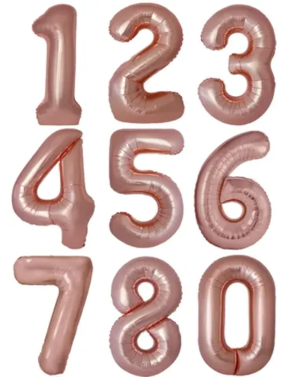 цифра розовое золото