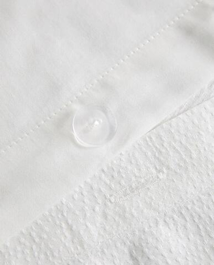 ZARA HOME САТИНОЙ ПОДОДЕЯЛЬНИК (300 НИТЕЙ), ЖЕЛТОВАТО-БЕЛЫЙ