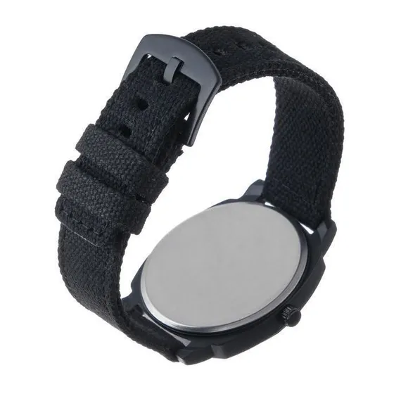 Часы наручные мужские Aam d=4.5 см, ремешок текстиль 25 см, чёрный
