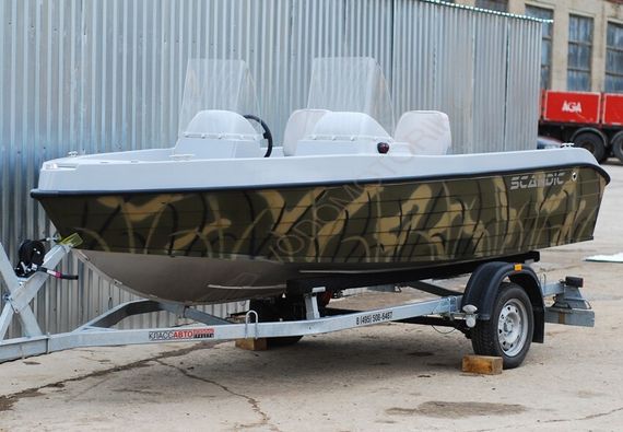 Алюминиевый катер SCANDIC HAVET 480 AL (зеленый камуфляж)