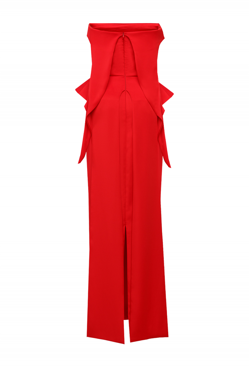 Вечернее платье красное декольте с корсетом 33 -19FW