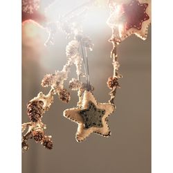 Набор елочных украшений из фетра Christmas stars из коллекции New Year Essential, 3 шт.