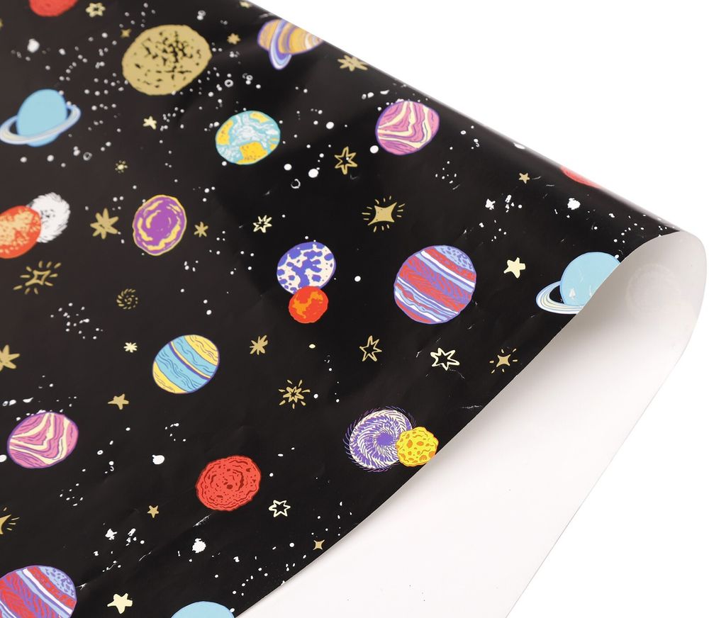 Упаковочная бумага (0,7*1 м) Парад планет, 1 шт.