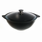 Казан 3,5л литой алюминий со стеклянной крышкой КМ-к37а