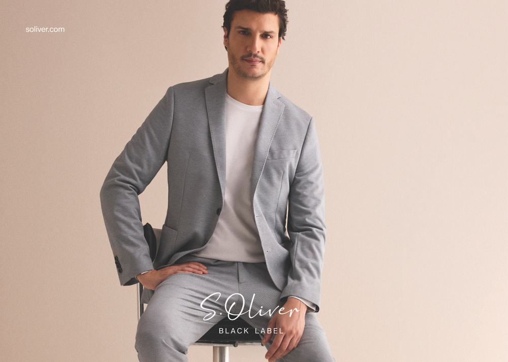s.O PURE: Пиджак из мелированной эластичной ткани Black Label