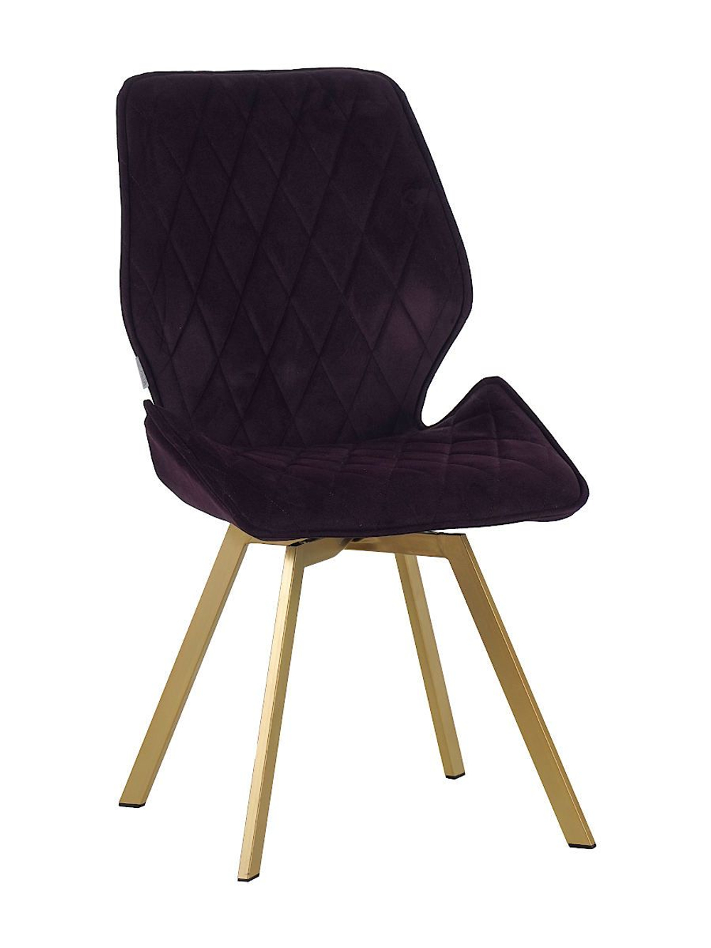 Стул LA ALTA OSTIN велюр брусничный, каркас квадрат шампань