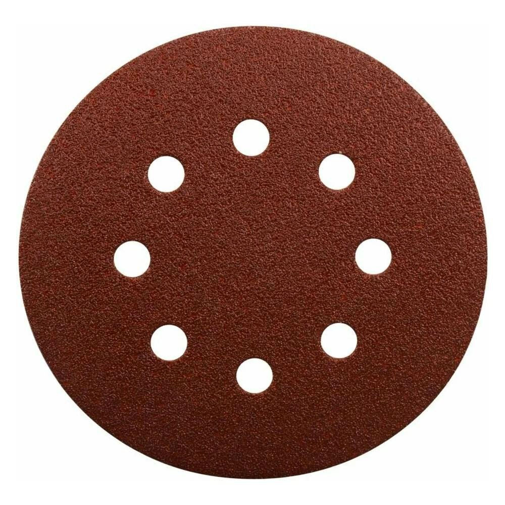 Диск шлифовальный 8 отв.коричневый D150 мм, A180, 10 шт. Makita D-54645