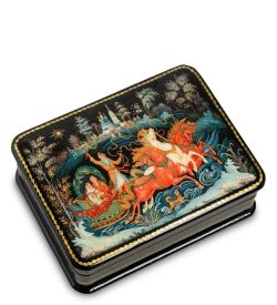 ШК-19/ 3-A Шкатулка в технике декупаж «Тройка» (10х8х3,5)