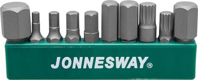 S04H-D13010S Набор вставок-бит1/4’’HDR на пластиковом держателе, HEX, SPLINE, 10 предметов