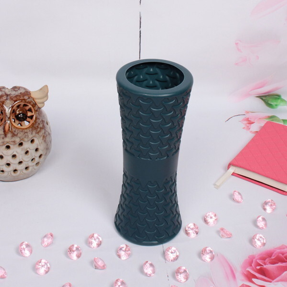 Ваза из пластика «Marlen-Эвелин» 1,4л 22,5*9см цвет синий