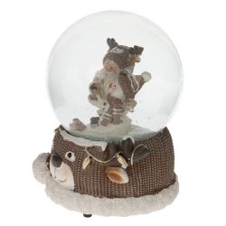 GAEM Фигурка декоративная "Дед Мороз" в стекл шаре (ключ,муз), L10 W10 H14 см