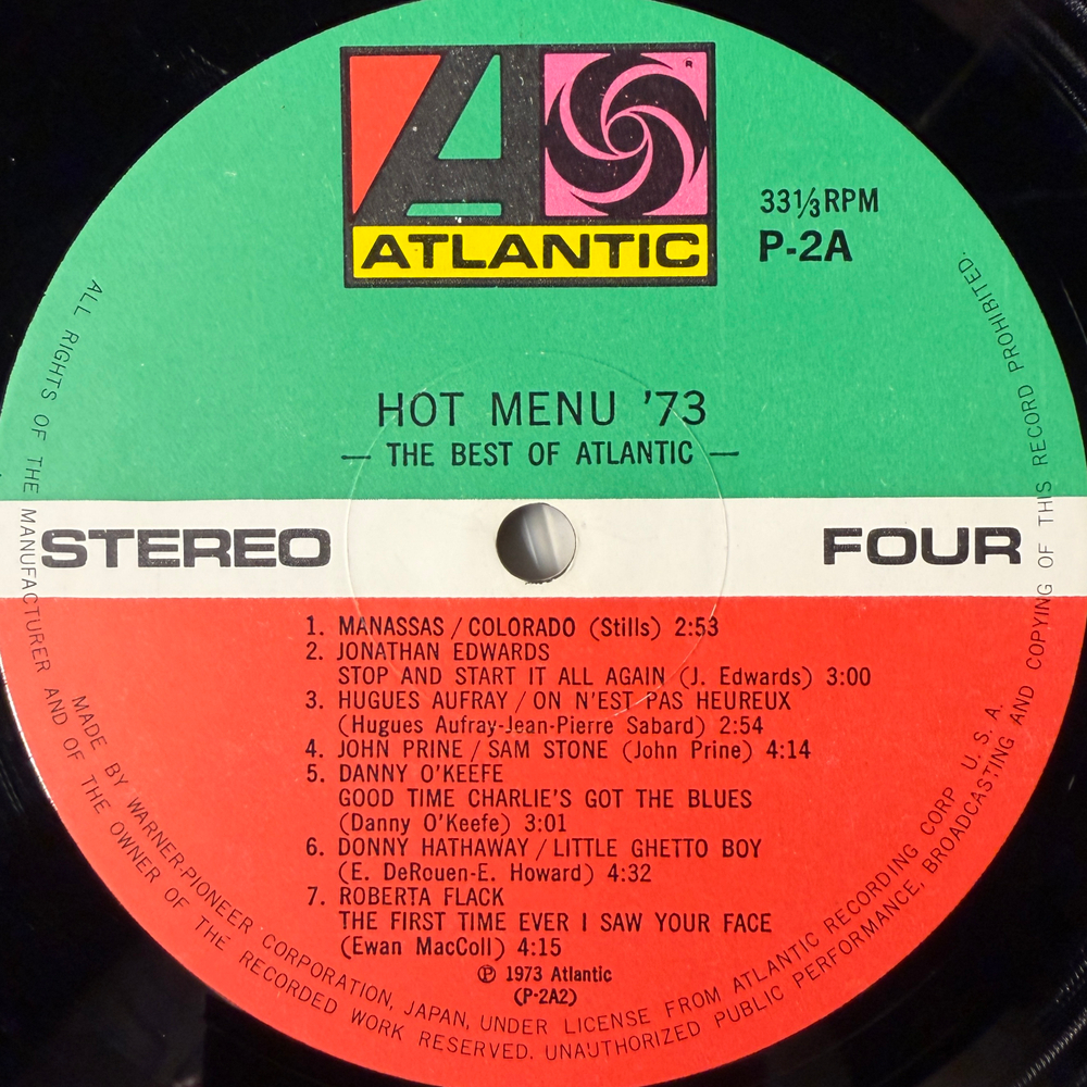 Сборник Hot Menu '73 -The Best Of Warner/Reprise/Atlantic 2LP (Япония 1973г.)