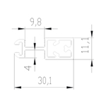 SLIMFINE Рамка средняя (5,40 м) черный матовый (RAL) (AF0699) Aristo (Акция)