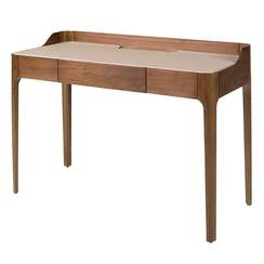 Письменный стол Angel Cerda 7147, орех с верхом из экокожи