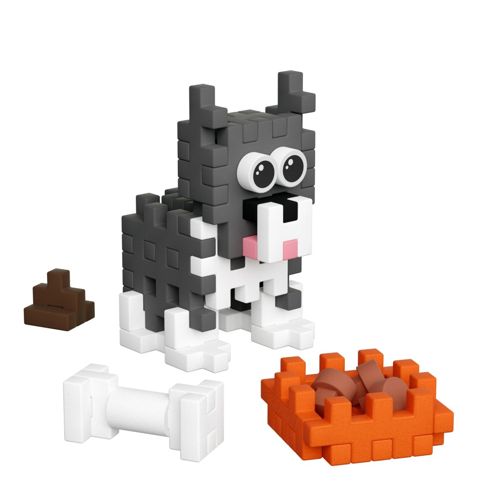 Marioinex - Мини-конструктор Waffle POCKET PETS PUPPIES Хаски 44 элемента. 907917