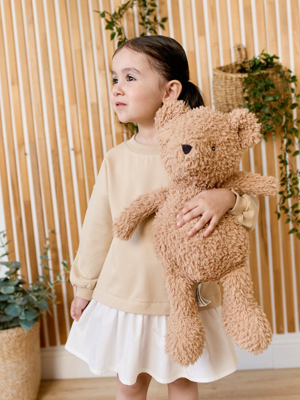 Платье с хлопковой юбкой "Крем-брюле"