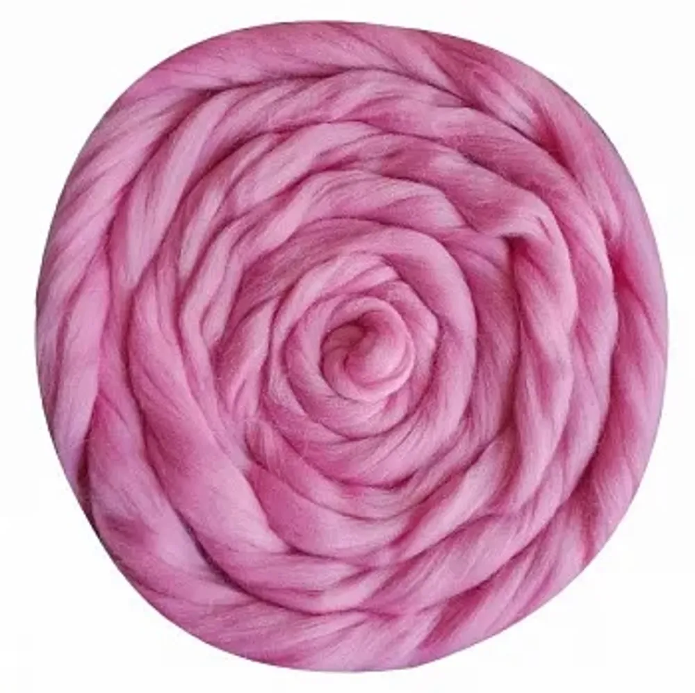 Шерсть для валяния "ТРО", гребенная лента, полутонкая шерсть, 100г, миндаль