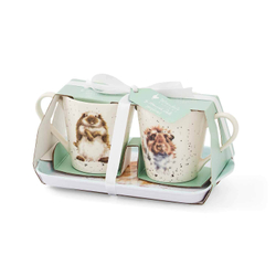 Royal Worcester Wrendale Designs Набор из 2 кружек 180 мл с подносом для диетических стартов