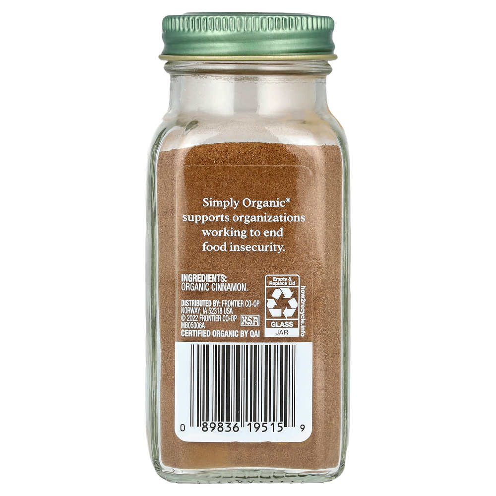 Simply Organic, Органическая цейлонская корица, 2,08 унций (59 г)