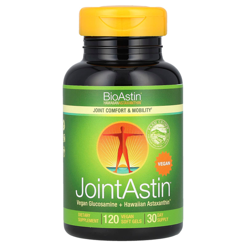 Nutrex Hawaii, BioAstin®, JointAstin™, гавайский астаксантин, 120 веганских капсул
